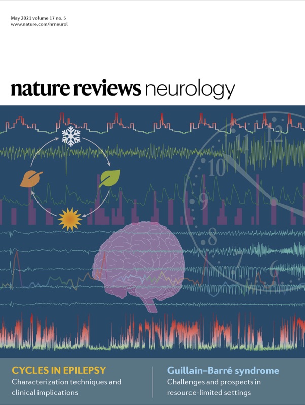 Nature Reviews Neurology, May 2021 cover: Cycles in Epilepsy